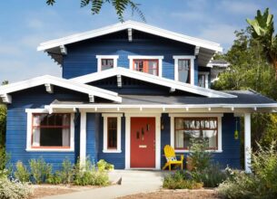 blue residential home